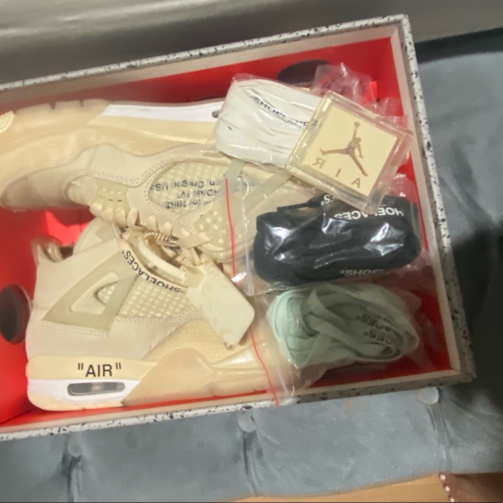 OFF WHITE air jordan 4 retro off white sp 100 original